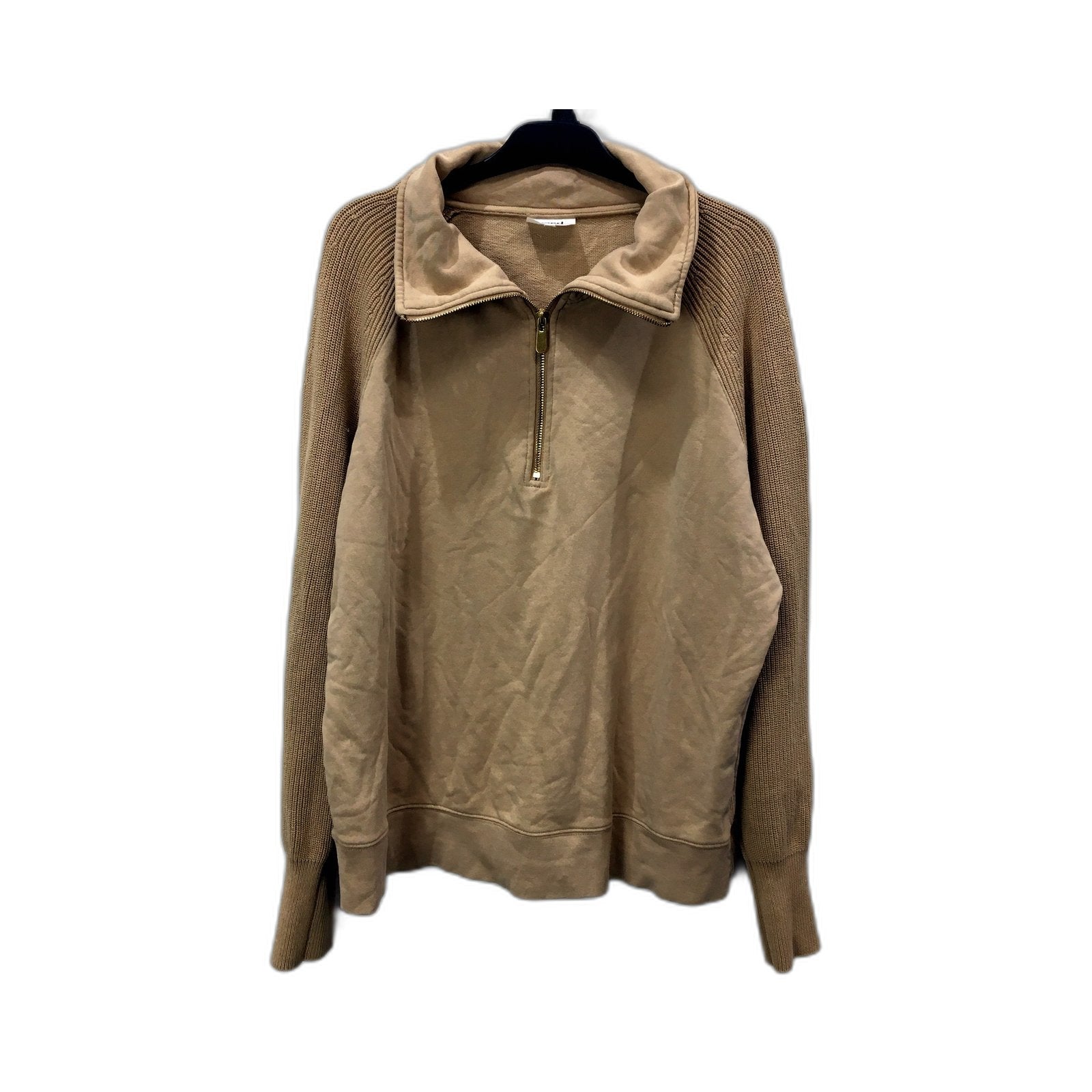 Seed Heritage Womens Pullover Sweatshirt Tan Casual Cotton Blend Size L