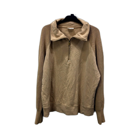 Seed Heritage Womens Pullover Sweatshirt Tan Casual Cotton Blend Size L
