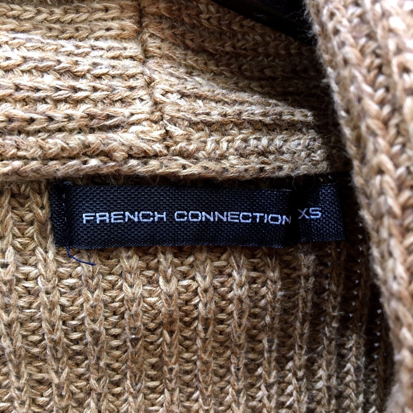 French Connection Womens Cotton Knit Button-Down Sweater Brown Size XS NEW