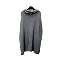 Regatta Womens Pullover Poncho Gray Knit Wool Viscose Polyester Size L/XL