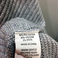 Regatta Womens Pullover Poncho Gray Knit Wool Viscose Polyester Size L/XL