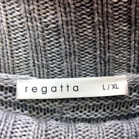 Regatta Womens Pullover Poncho Gray Knit Wool Viscose Polyester Size L/XL