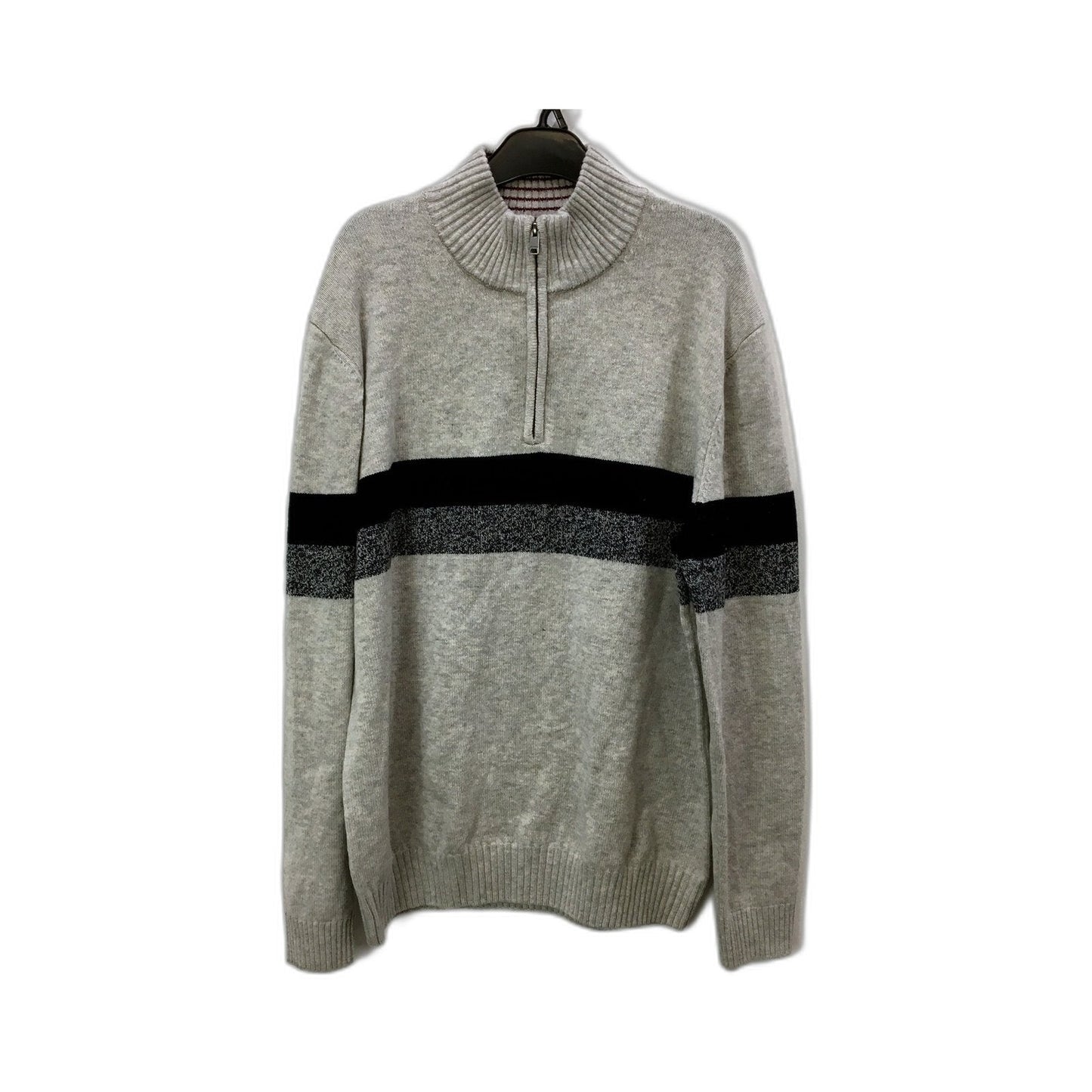 Gazman Mens Gray Striped Turtleneck Pullover Sweater - Size L