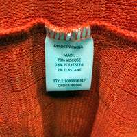 NONIB Womens Long Sleeve Roll Neck Textured Knit Top Pureed Pumpkin Size NEW