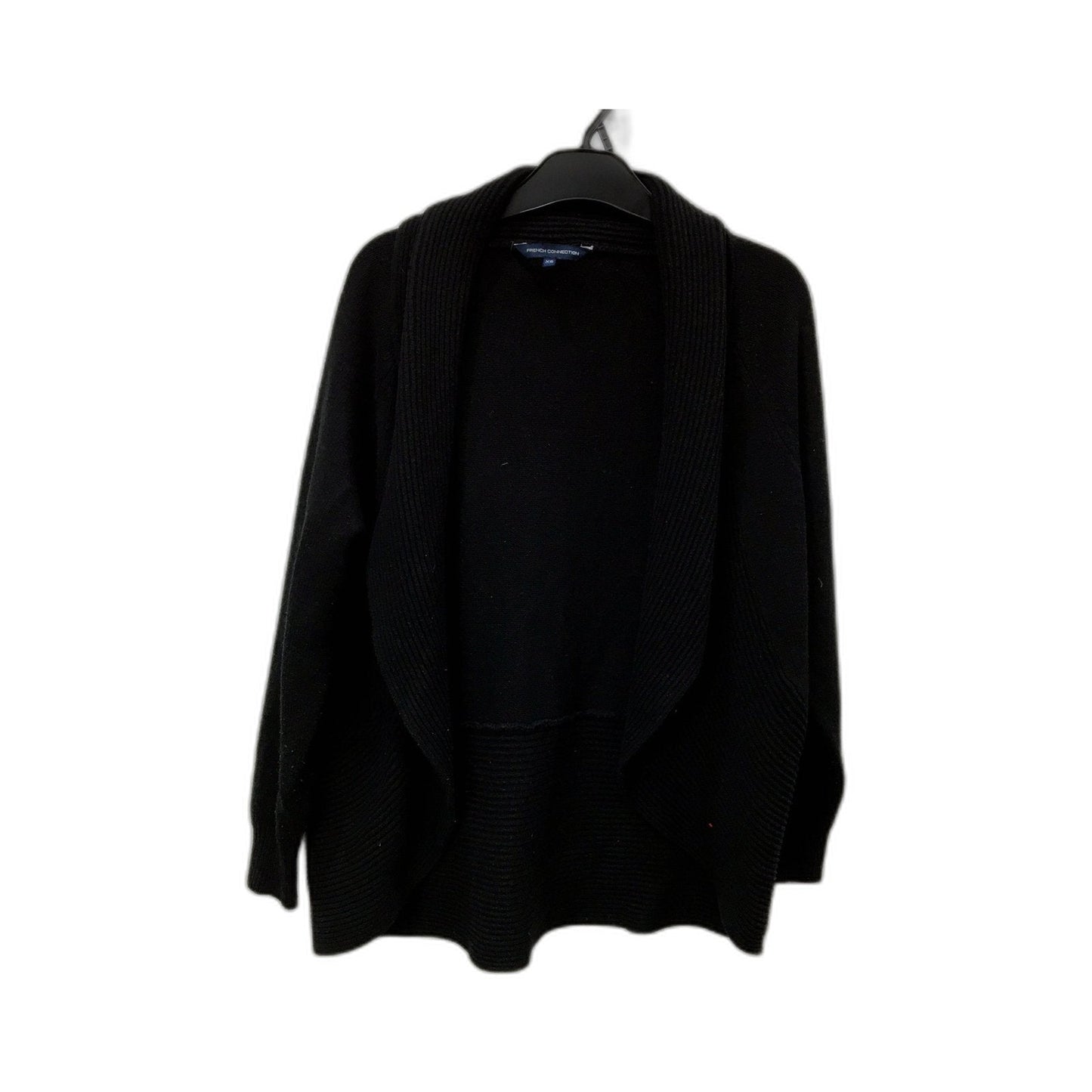 French Connection Womens Ribbed Knit Black Cardigan for XS Size