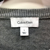 Calvin Klein Mens Colorblock Pullover Sweater in Gray & Black, Size L