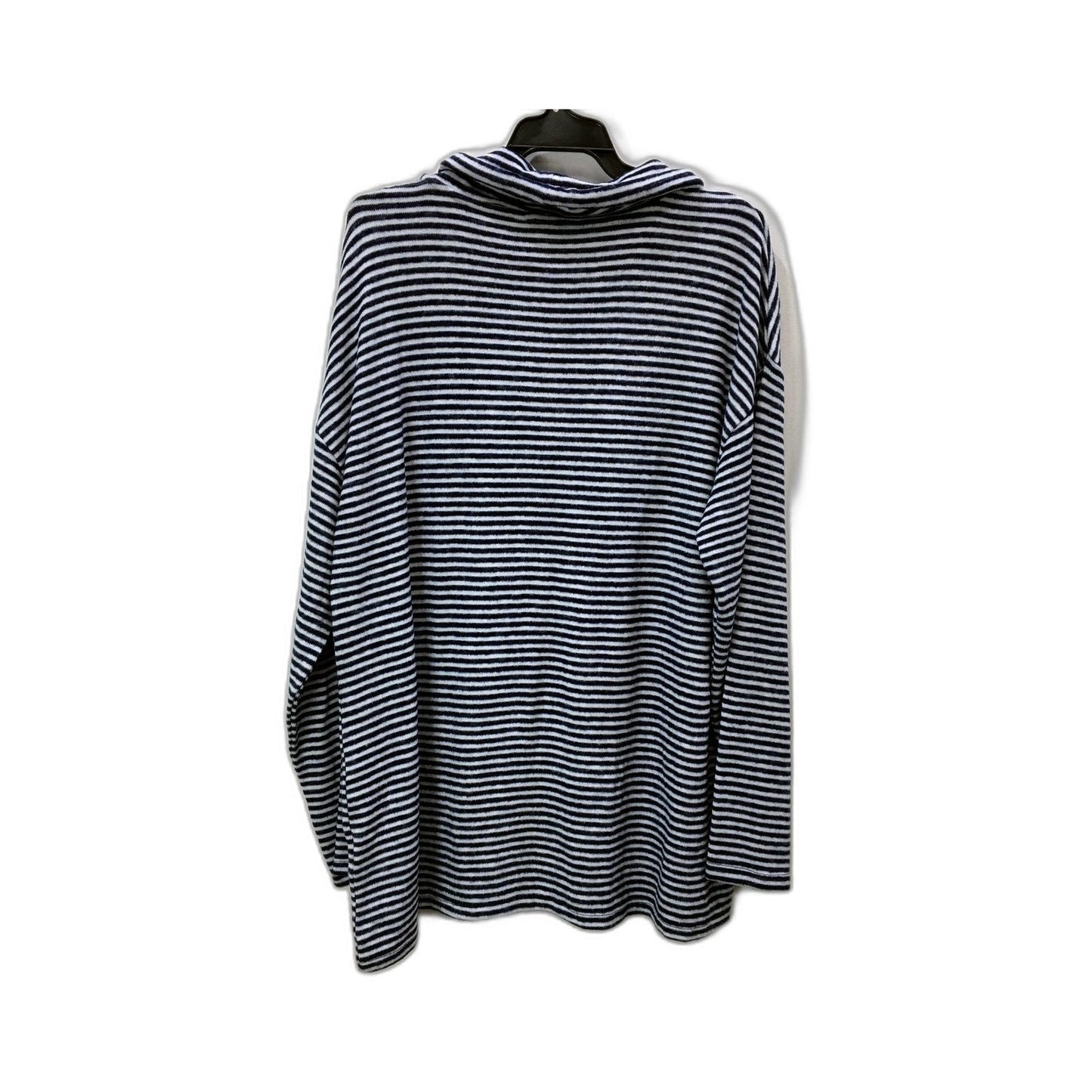 Rockmans Womens Navy and White Striped Pullover Sweatshirt in XL Size