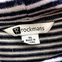Rockmans Womens Navy and White Striped Pullover Sweatshirt in XL Size