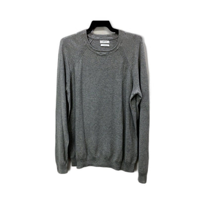 Skøvde Mens Gray Cashmere Blend Pullover Sweater - Comfortable Fit Size M