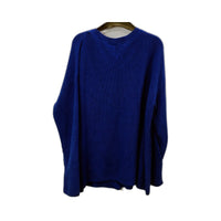 Wayne Cooper Womens Blue Knit Pullover Sweater with Zipper detial, Size L