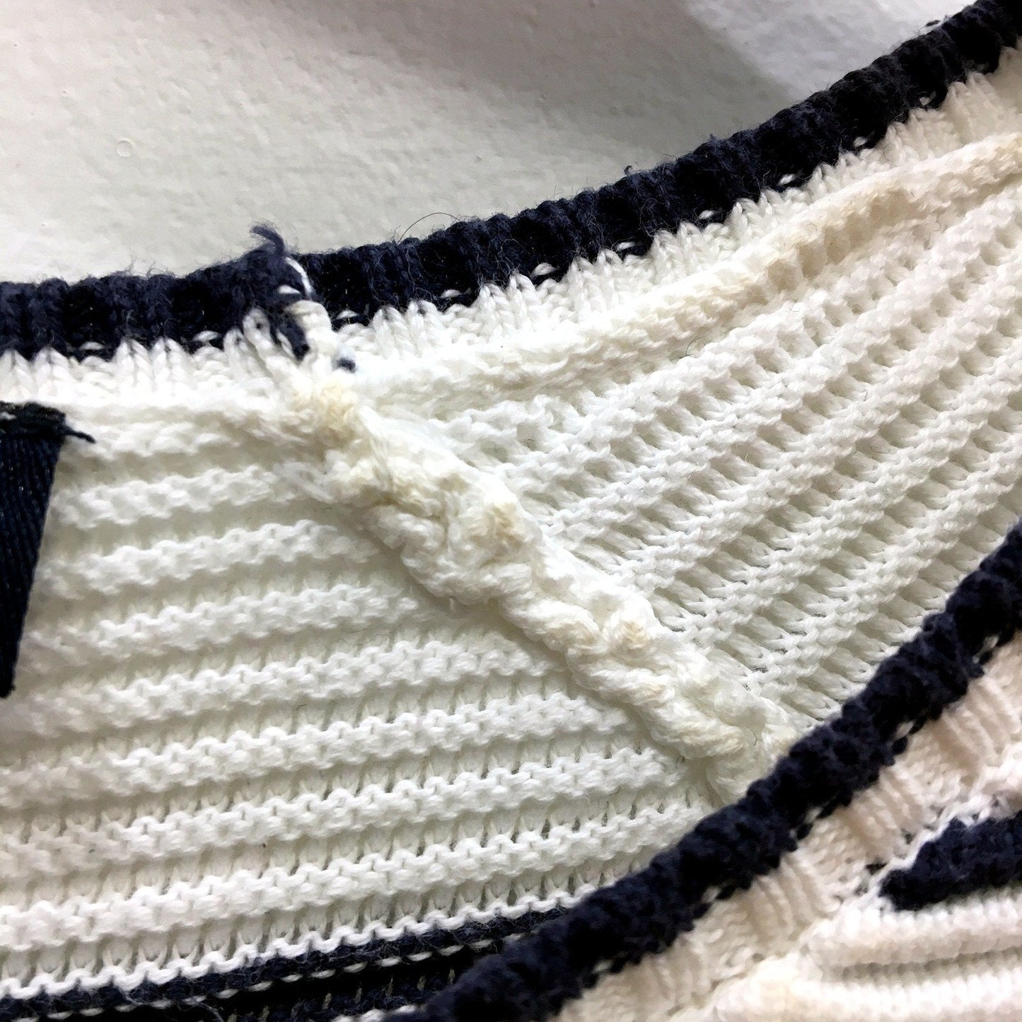 French Connection Womens Striped Pullover Sweater Cotton Black and White Size S