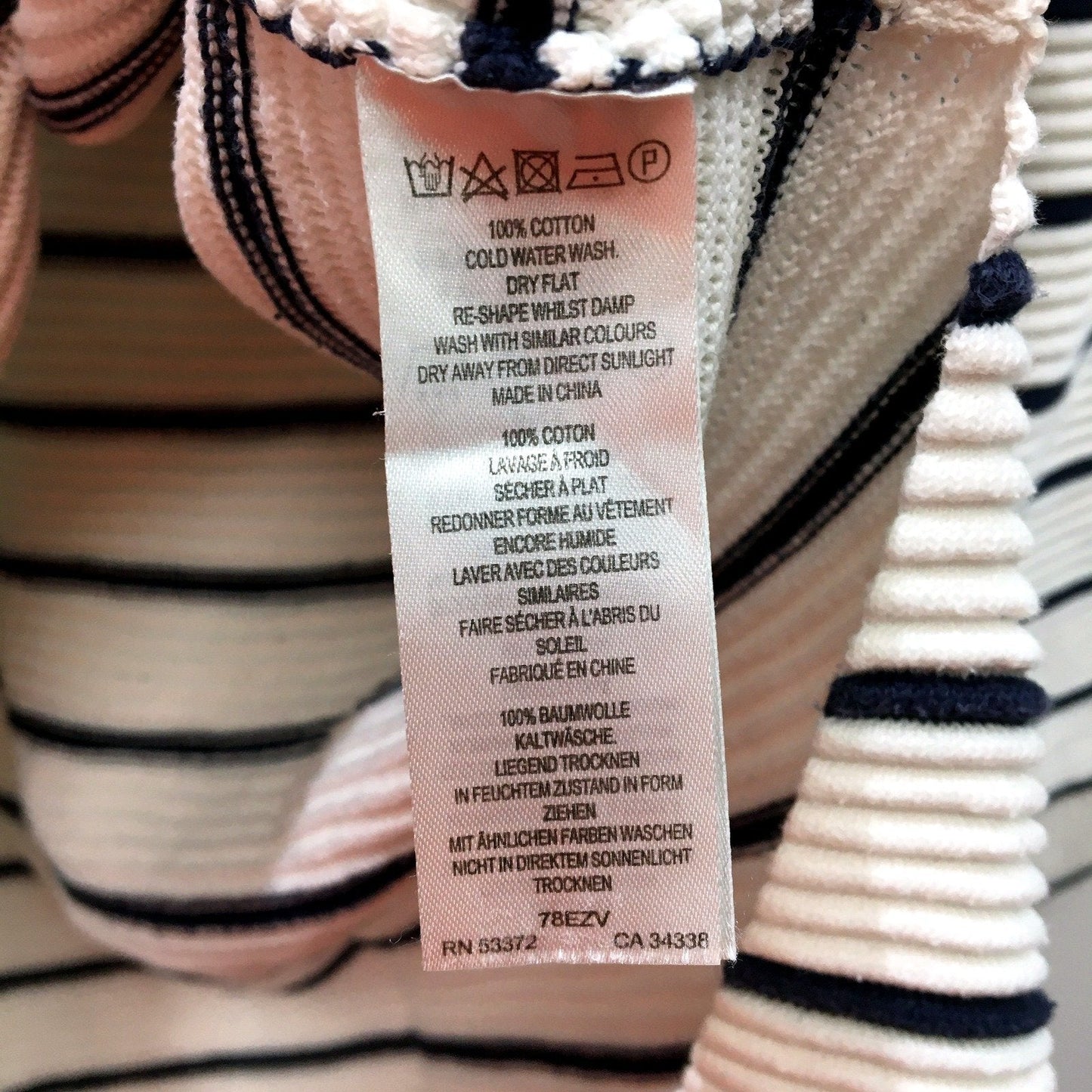 French Connection Womens Striped Pullover Sweater Cotton Black and White Size S