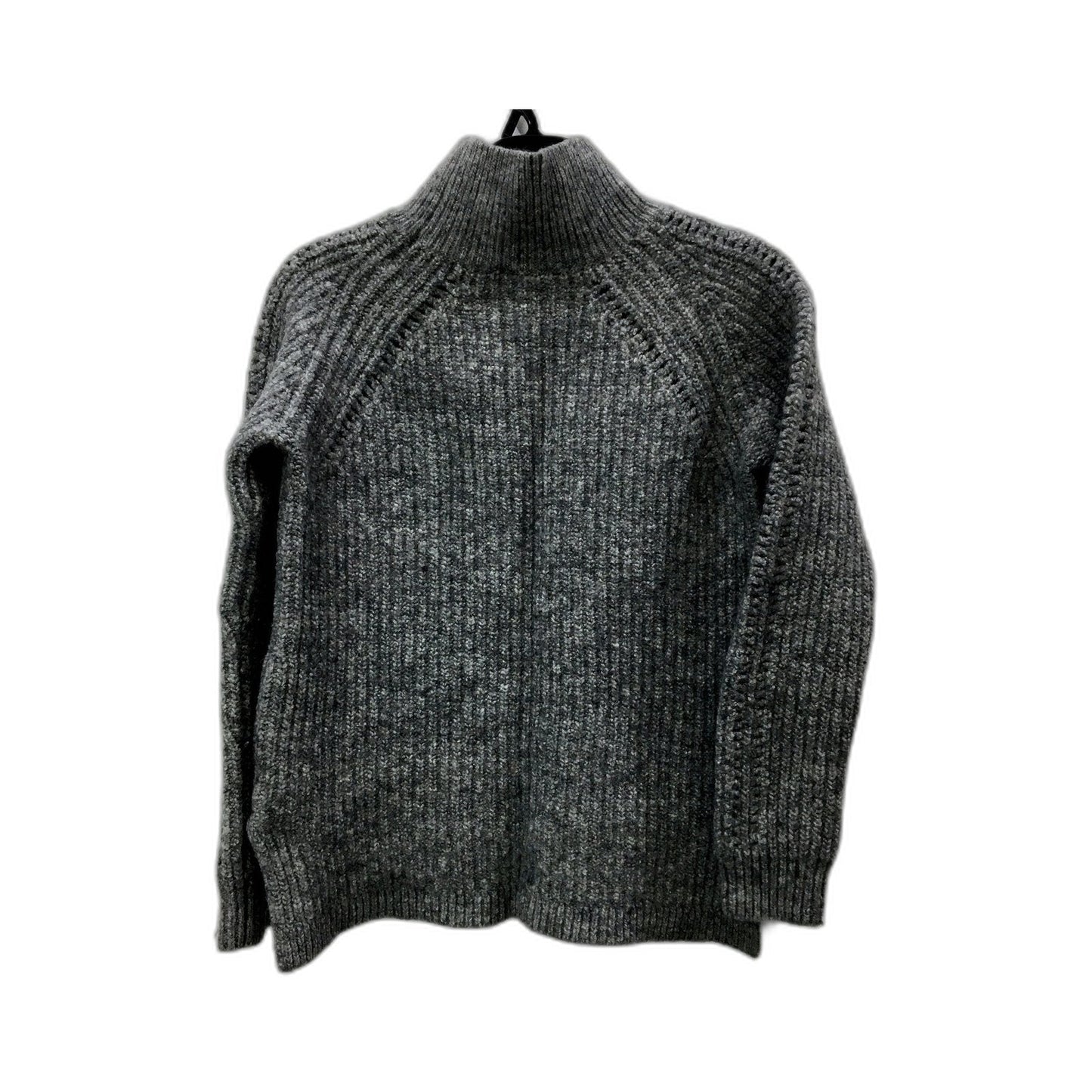 Witchery Womens Ribbed Knit Pullover Sweater Gray Soft Wool Blend Size M NEW
