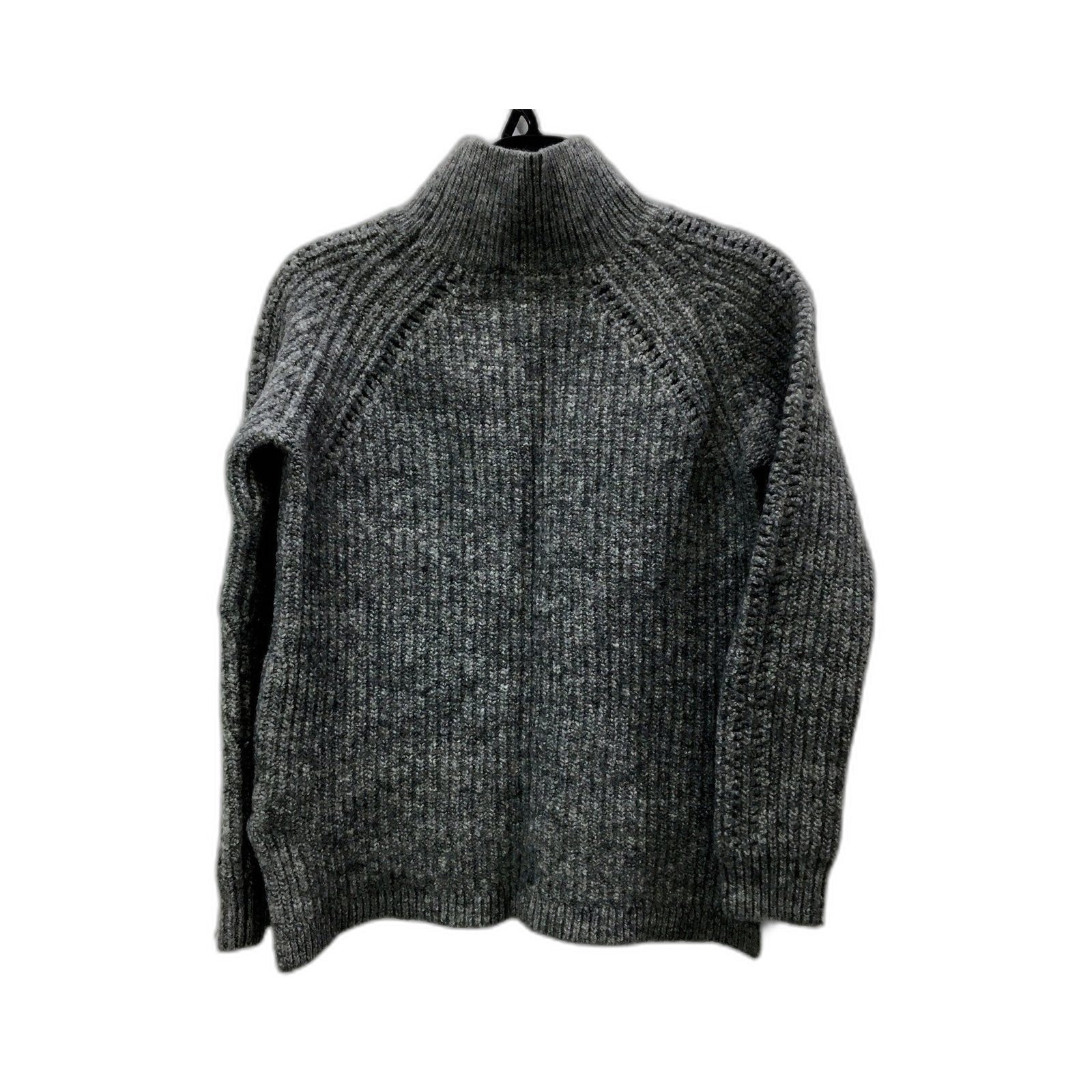 Witchery Womens Ribbed Knit Pullover Sweater Gray Soft Wool Blend Size M NEW