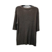 Meredith Womens Oversized Knit Pullover Sweater in Brown, Size XL