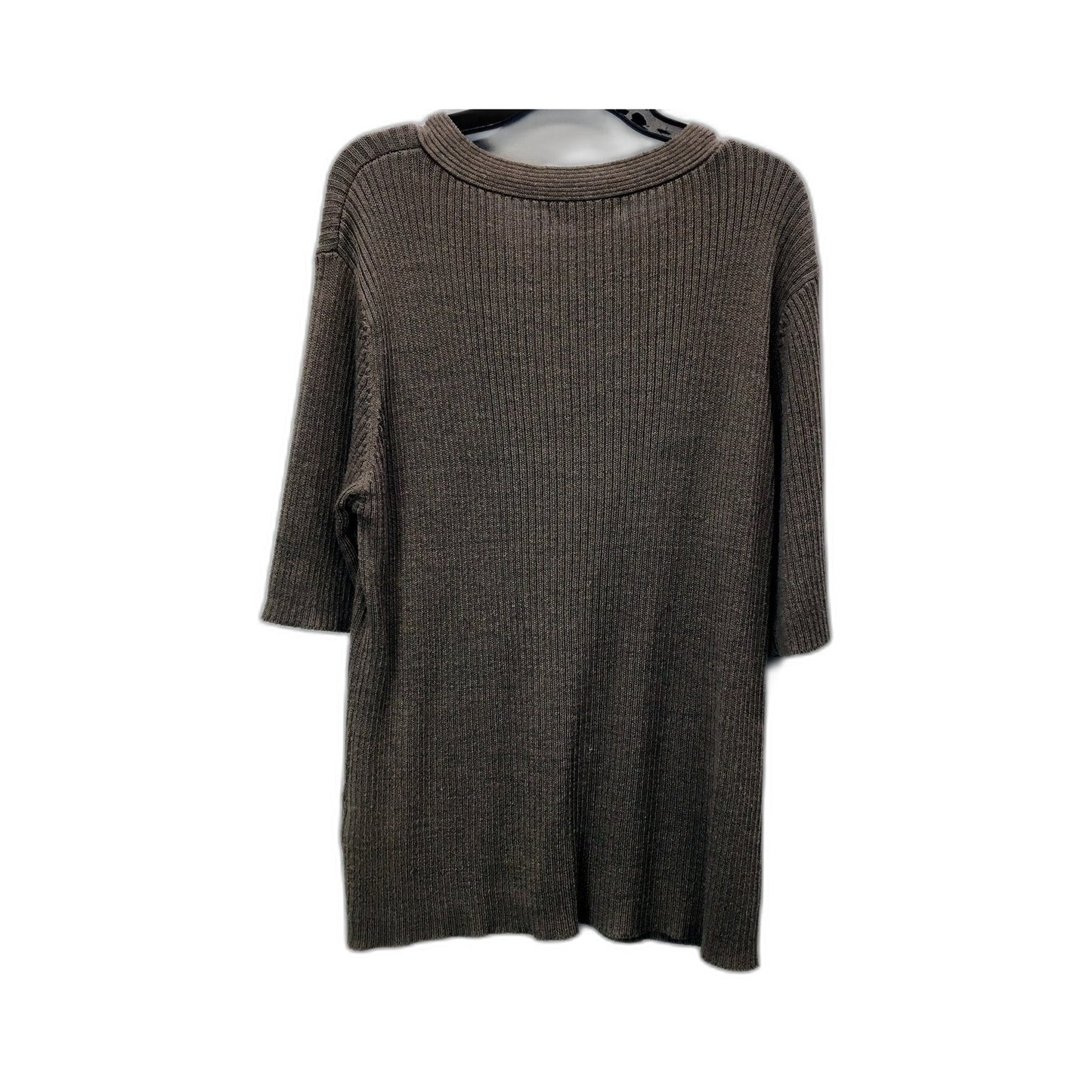 Meredith Womens Oversized Knit Pullover Sweater in Brown, Size XL