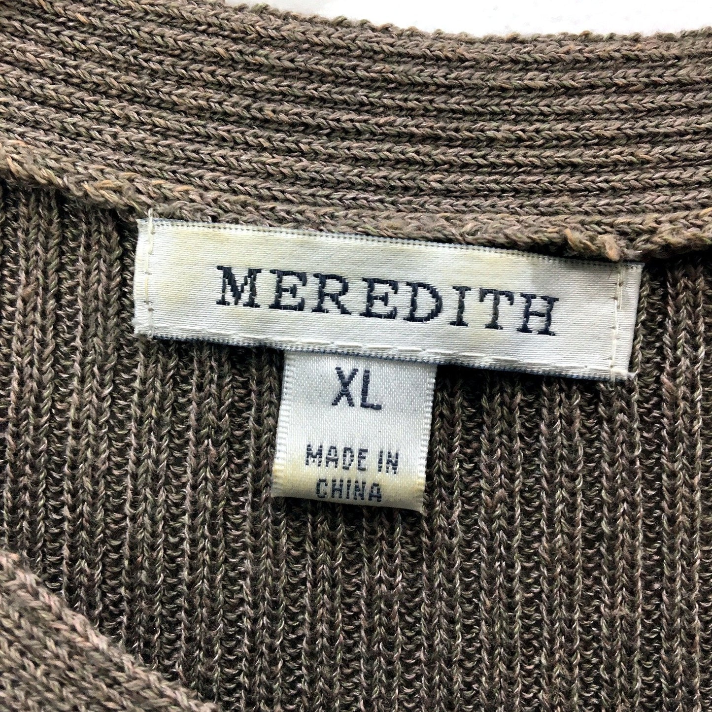 Meredith Womens Oversized Knit Pullover Sweater in Brown, Size XL