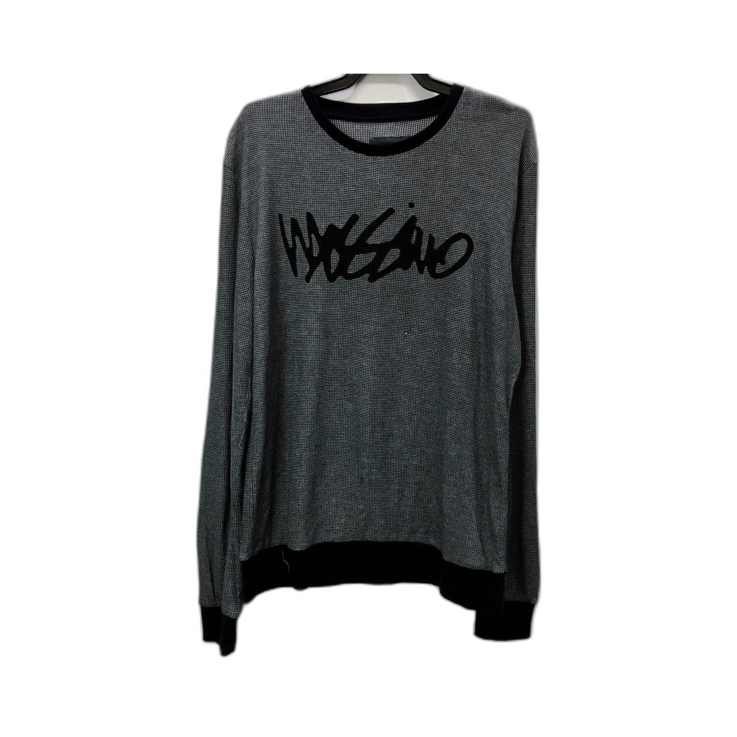 Mossimo Mens Textured Pullover Sweatshirt in Gray & Black, XL Size