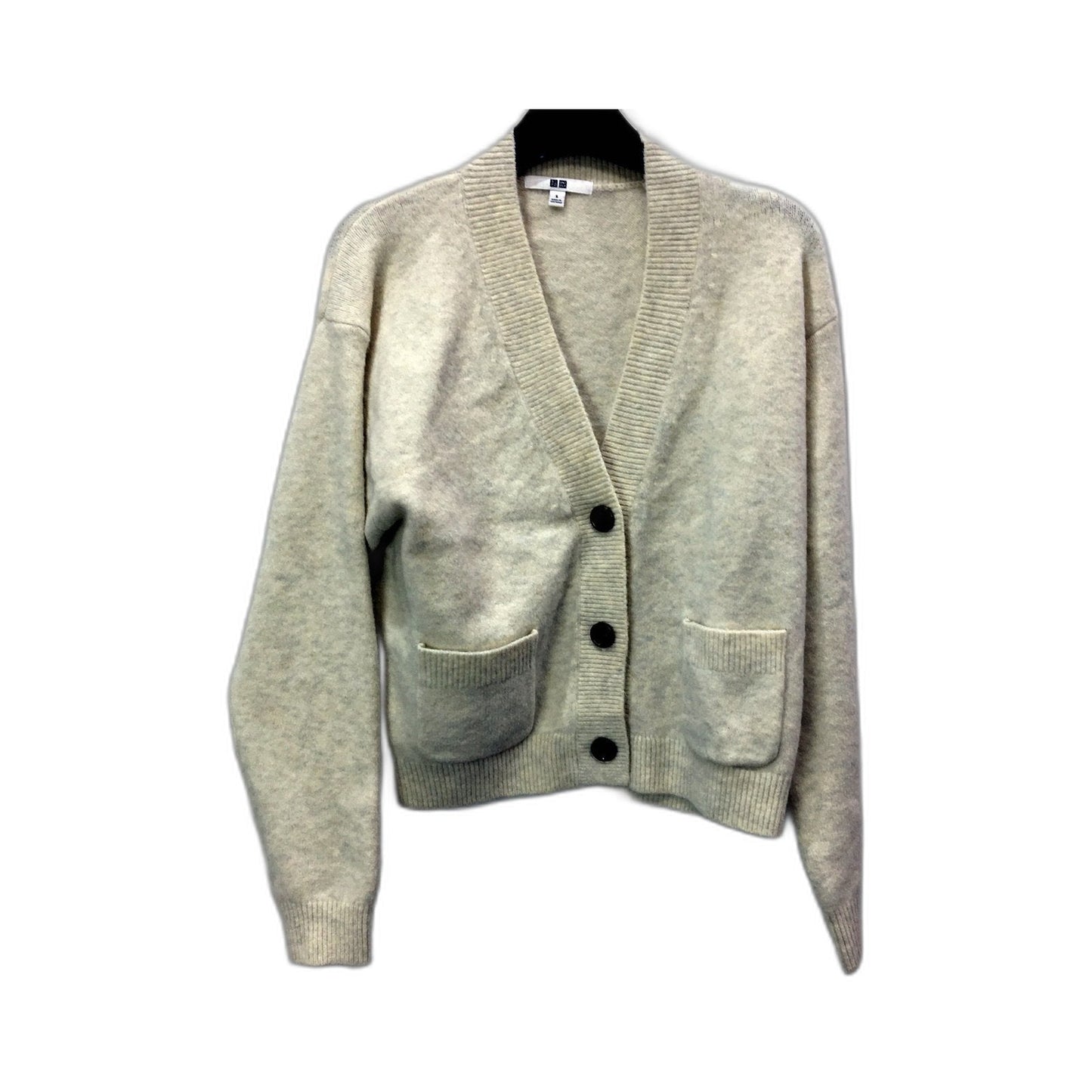 Uniqlo Womens Lightweight Knit Cardigan Sweater in Cream, Size S