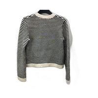 UNIQLO Womens Striped Cardigan Sweater in Black and Beige, XS Size