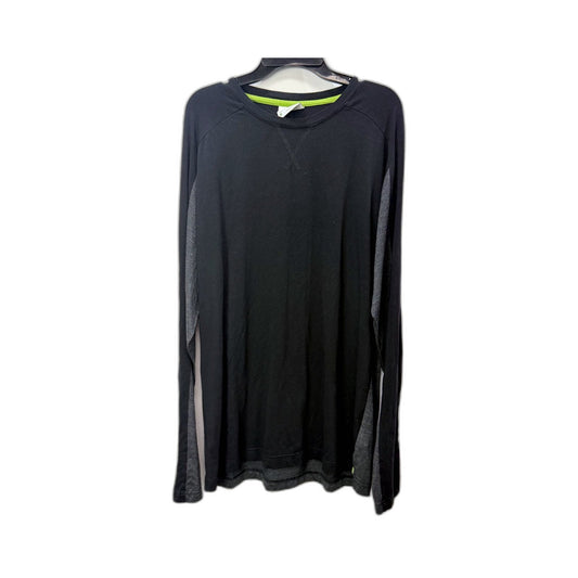 Kathmandu Mens Pullover Sweatshirt Black and Lime Green Athletic Activewear