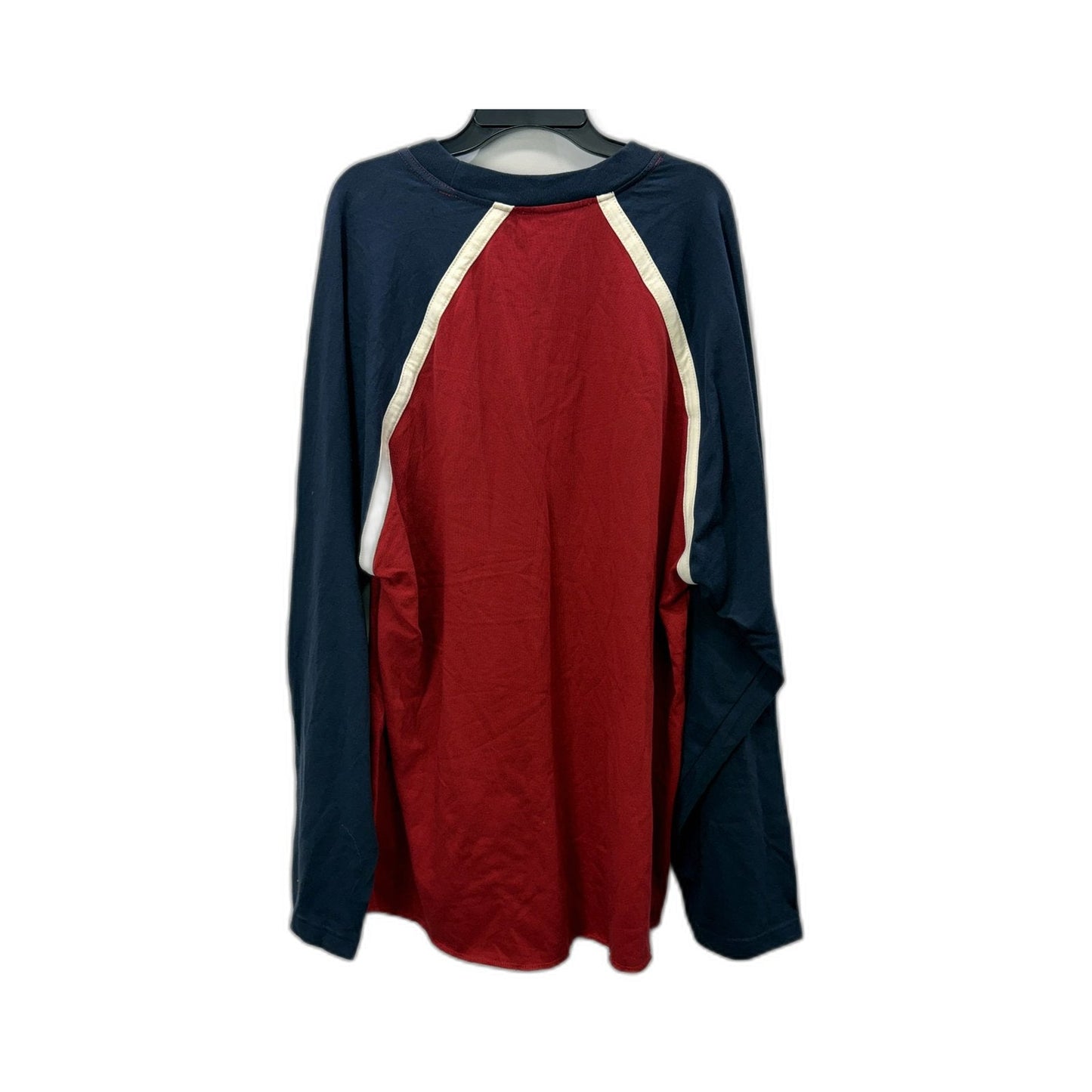 Kalson Mens Pullover Sweatshirt in Red and Navy Blue, 100% Cotton, XL NEW