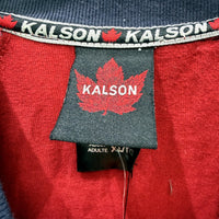 Kalson Mens Pullover Sweatshirt in Red and Navy Blue, 100% Cotton, XL NEW