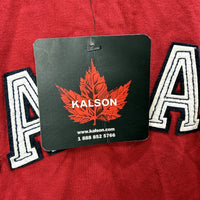 Kalson Mens Pullover Sweatshirt in Red and Navy Blue, 100% Cotton, XL NEW