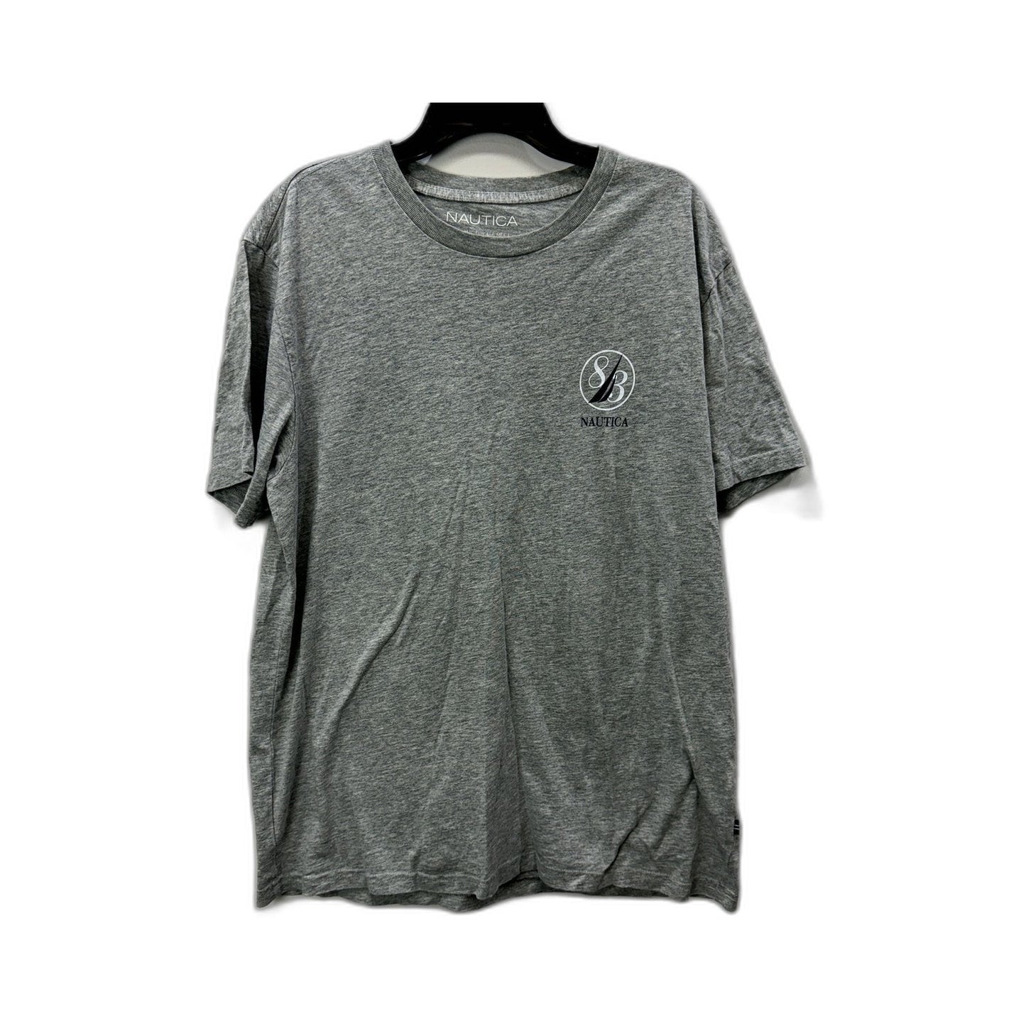 Nautica Mens Gray Cotton T-Shirt for Casual Everyday Wear, Size M