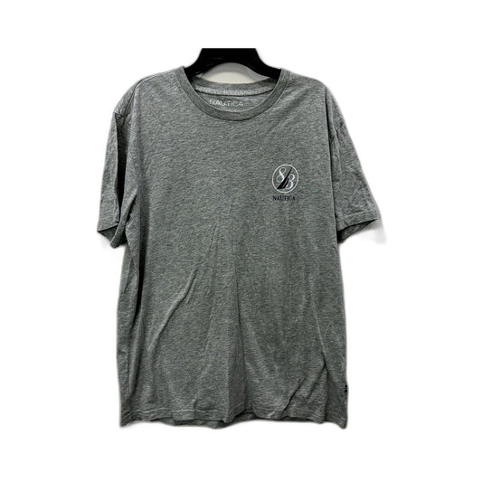 Nautica Mens Gray Cotton T-Shirt for Casual Everyday Wear, Size M