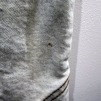 Aje Womens Denim Mini Skirt Light Blue Frayed Hem Button Front Size 10