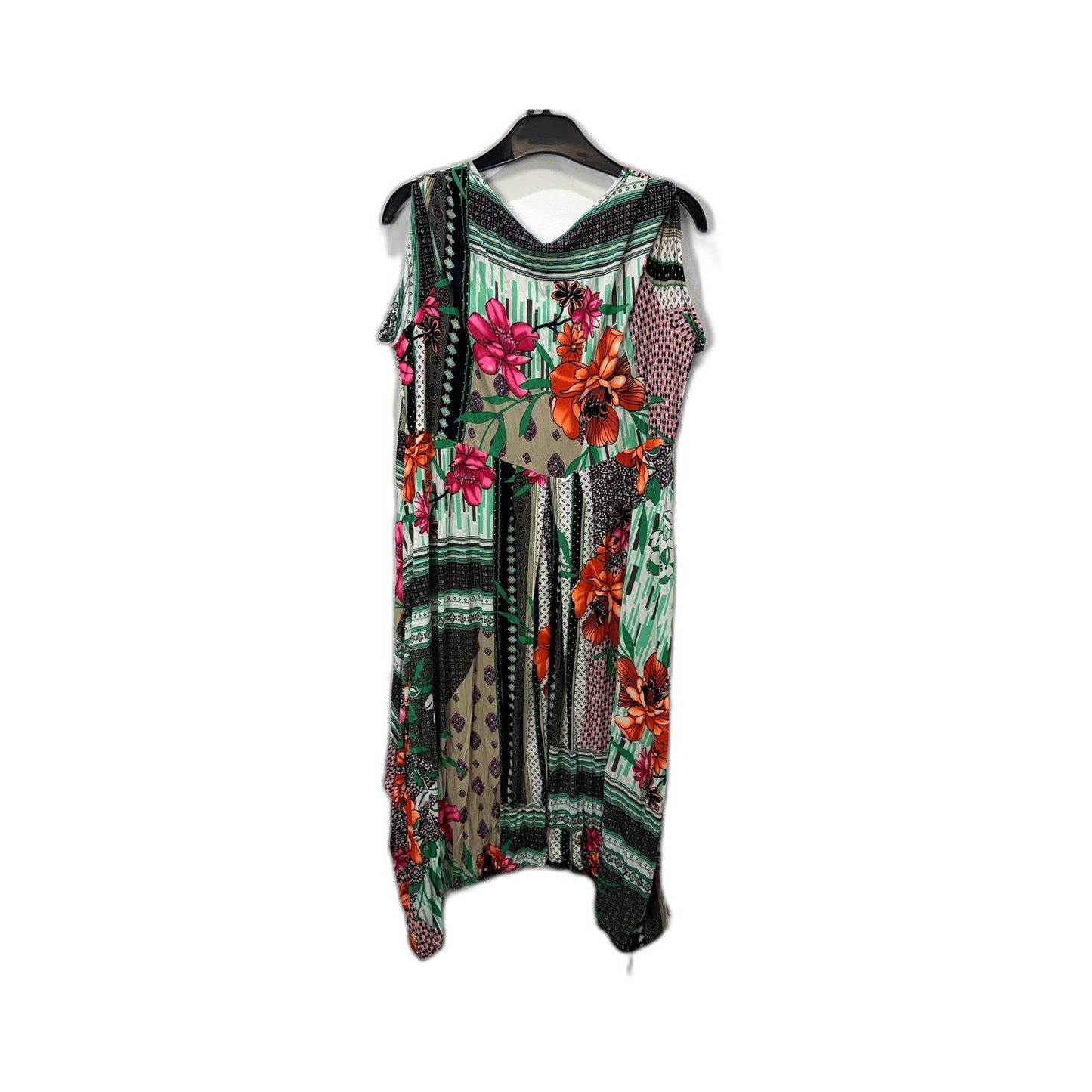 Motto Womens Floral Print Tiered V-Neck Sleeveless Dress by in Size 16 NEW