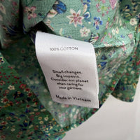 Sportscraft Womens Green Floral Button-Down Shirt Liberty Fabric Size 10