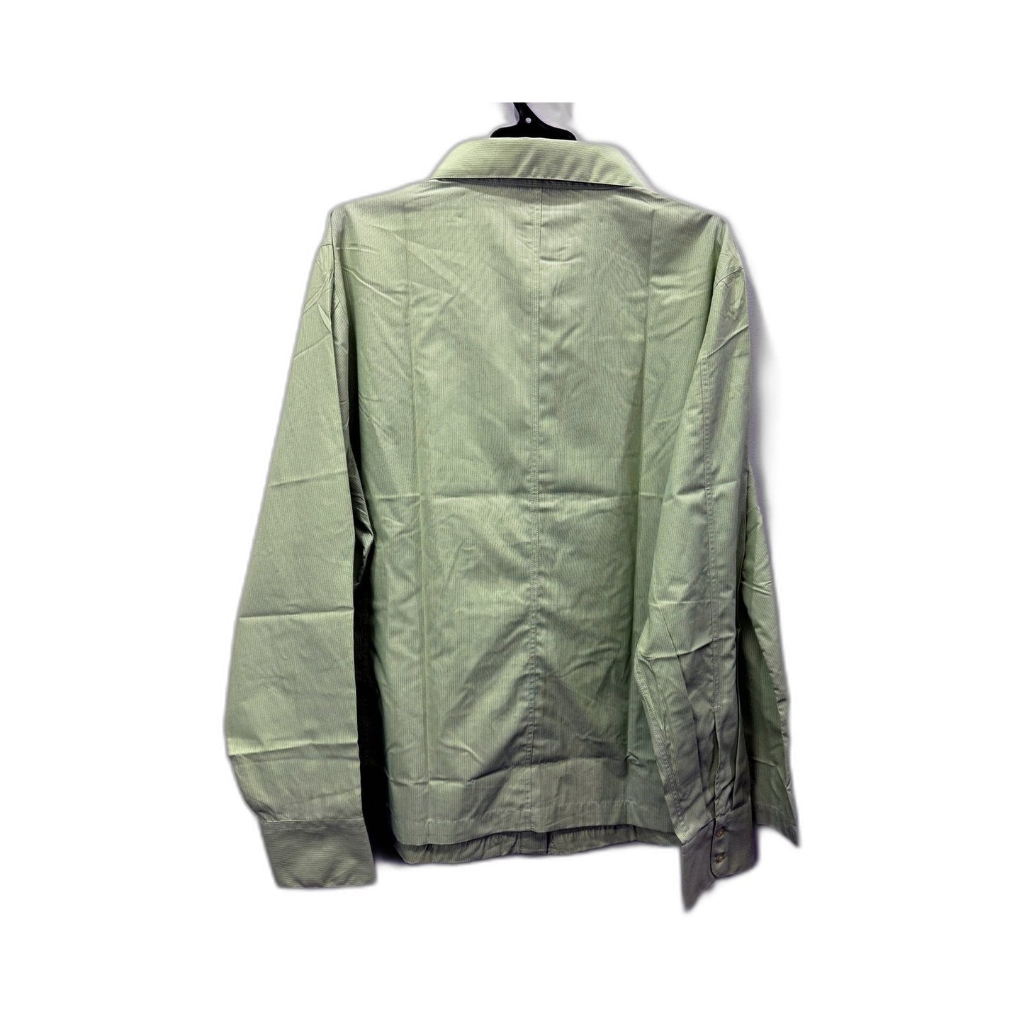 Biz Collection Womens Button-Down Shirt in Green, Size 24 NEW