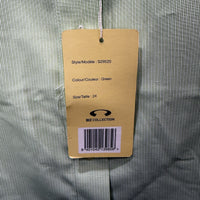 Biz Collection Womens Button-Down Shirt in Green, Size 24 NEW