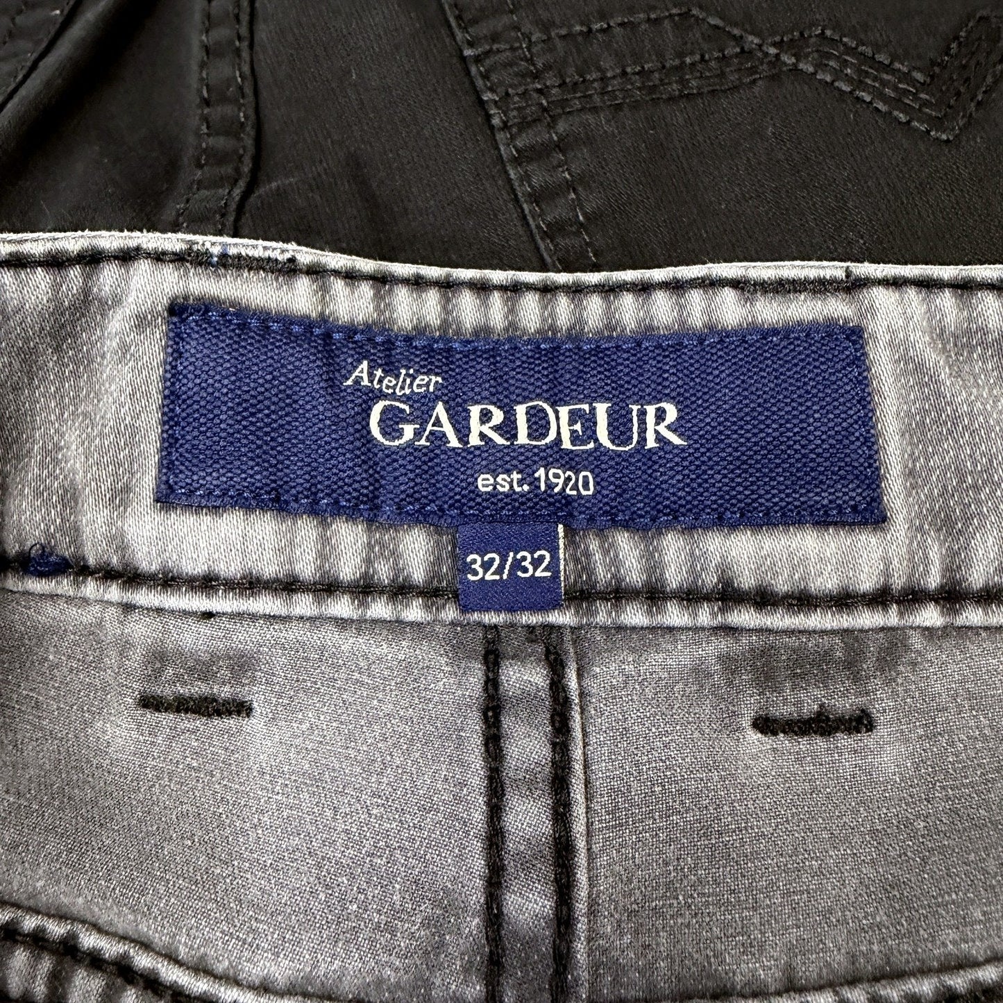 Atelier Gardeur Mens Gray Regular Fit 5-Pocket Cotton Jeans Size 32/32