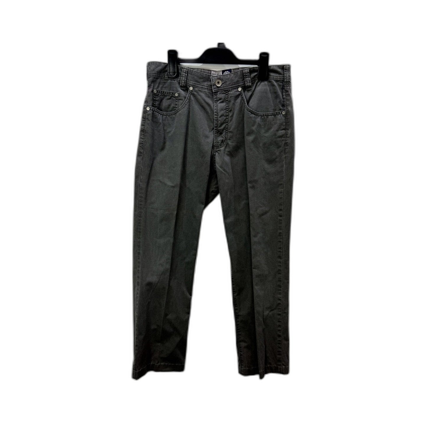 Gardeur Mens Gray Relaxed Fit Cotton Elastane Cargo Pants Size 32/32