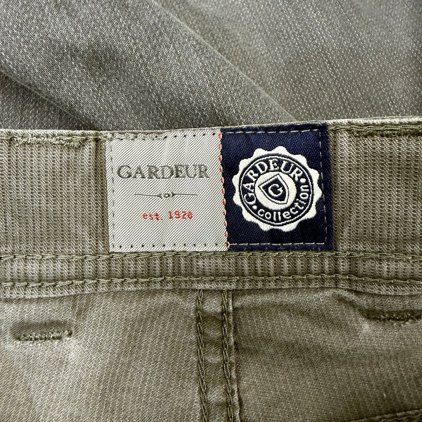 Gardeur Mens Gray Relaxed Fit Cotton Elastane Cargo Pants Size 32/32