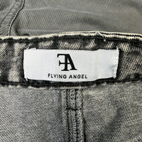 Flying Angel Womens Gray Straight Leg High Waisted Jeans by , Size 3/26