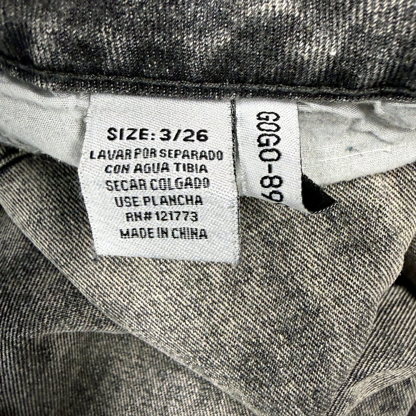 Flying Angel Womens Gray Straight Leg High Waisted Jeans by , Size 3/26