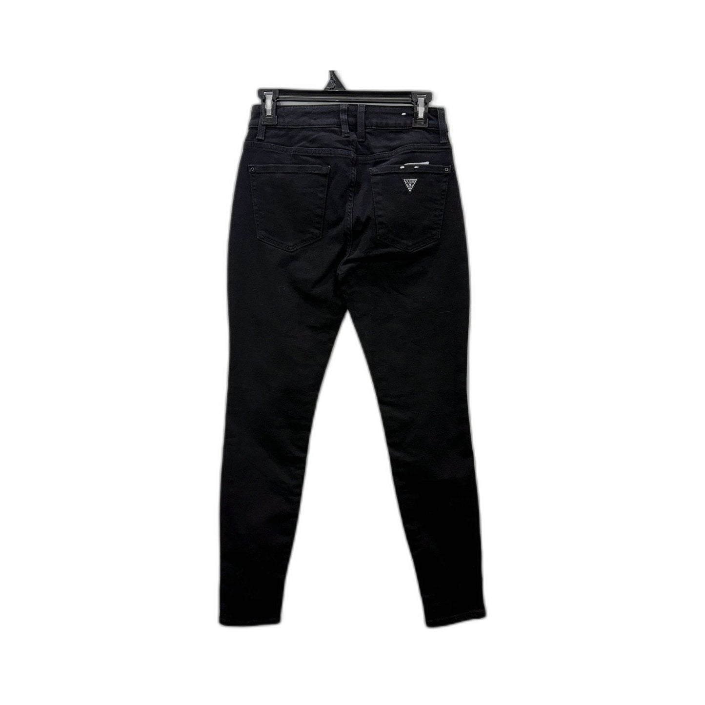 Guess Womens Skinny Mid Rise Black Cotton Denim Jeans Size 28 NEW