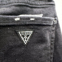 Guess Womens Skinny Mid Rise Black Cotton Denim Jeans Size 28 NEW