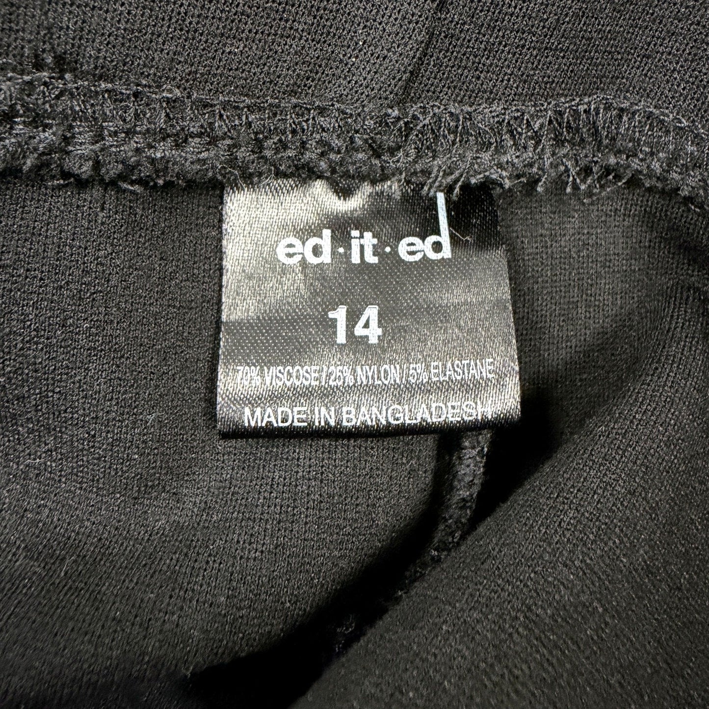 ed.it.ed Womens Black Leggings by - Viscose Nylon Elastane Size 14