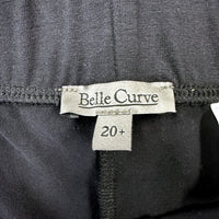 Belle Curve Womens Black Leggings Plus Size 20+ Comfortable Cotton Elastane