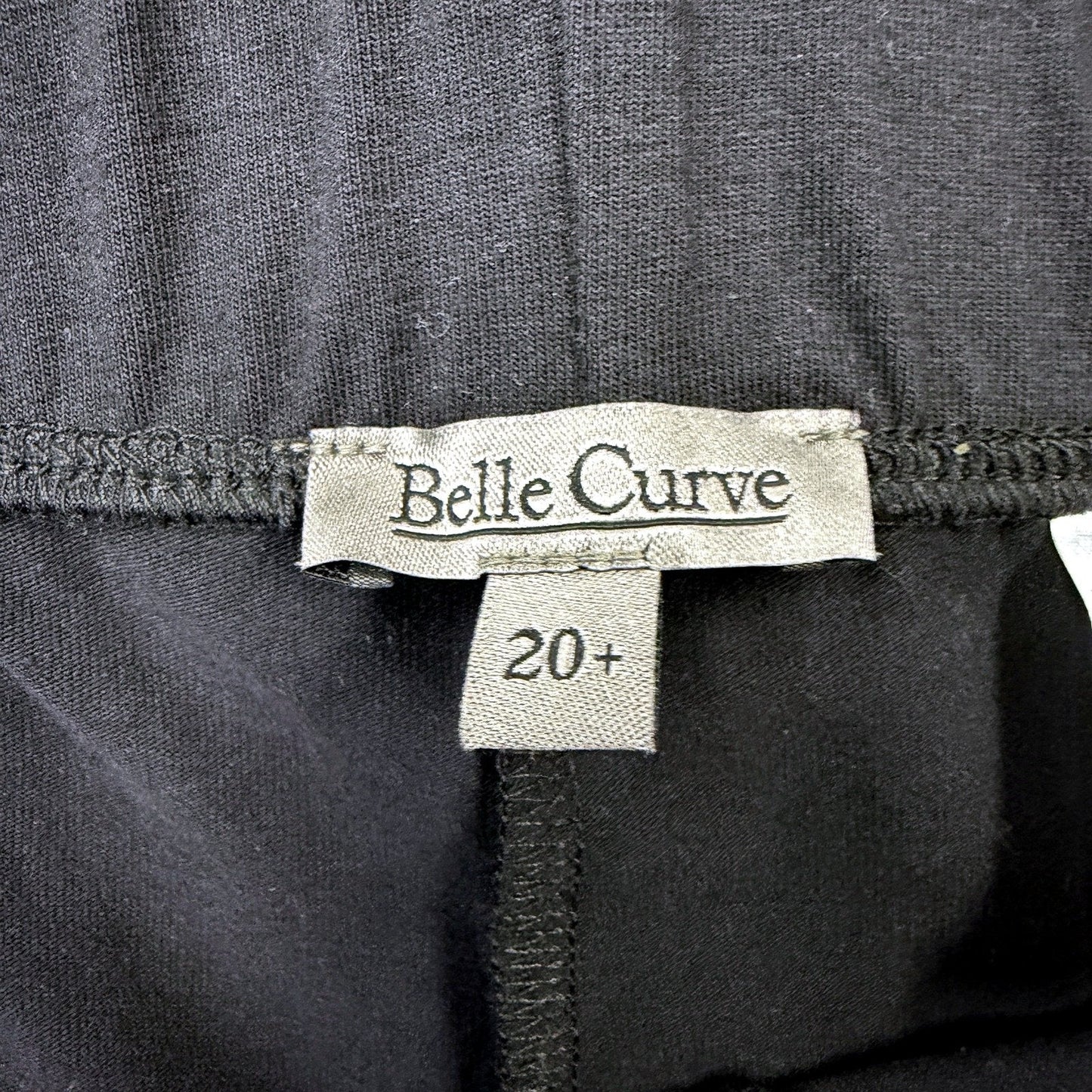 Belle Curve Womens Black Leggings Plus Size 20+ Comfortable Cotton Elastane