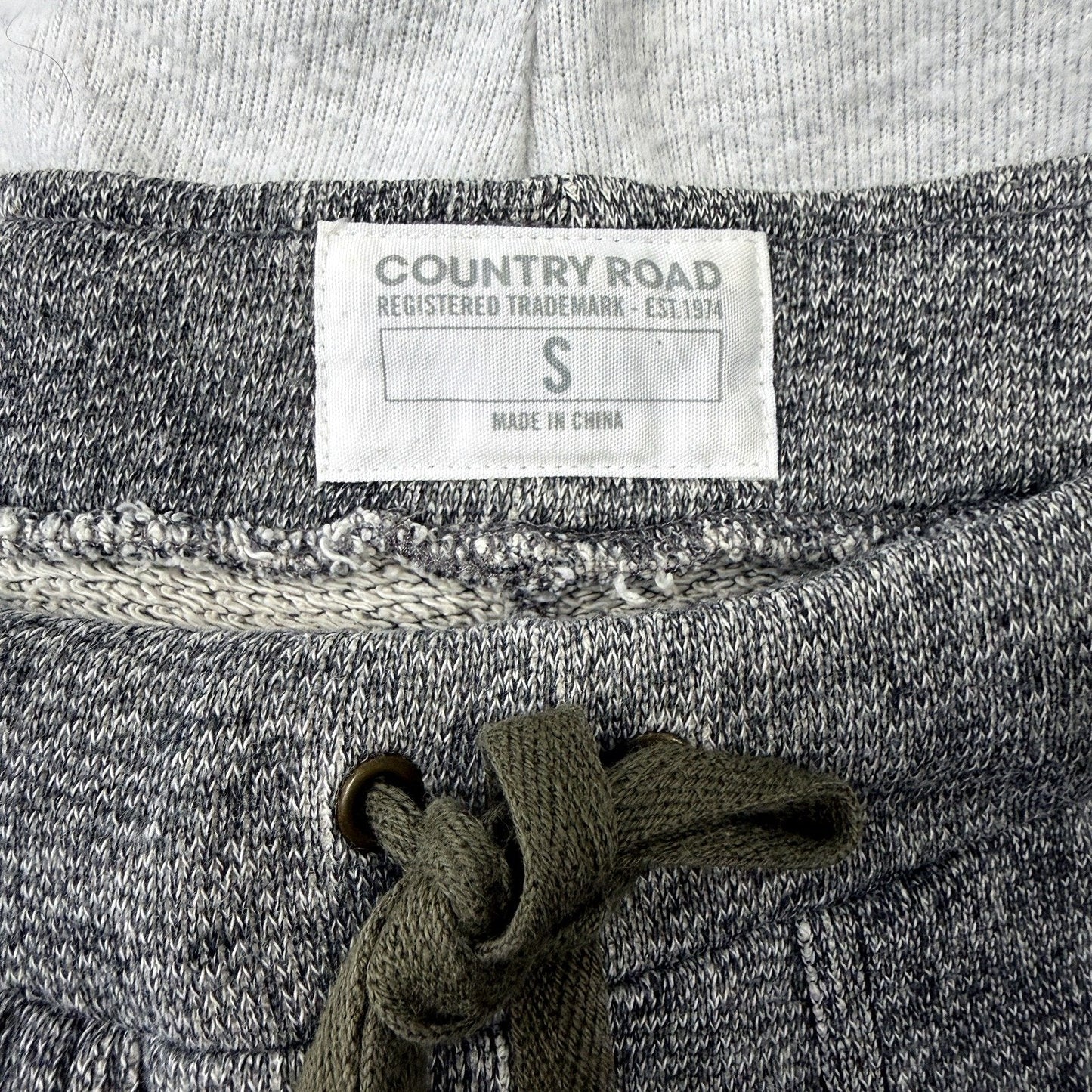 Country Road Womens Gray Sweatpants with Green Trim Casual Lounge Pants Size S