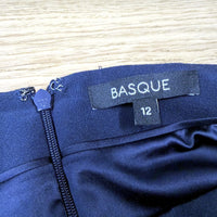 Basque Womens Midi Pencil Skirt Navy Formal Office Work Knee Length Size 12