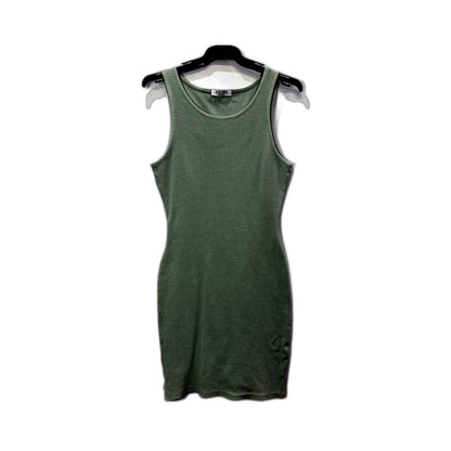 By Zah Womens Ribbed Tank Dress Olive Green Bodycon Sleeveless Size 12 NEW