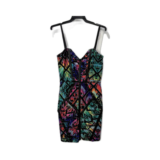 Lipsy Womens Bodycon Dress Abstract Multicolor Print Size 12