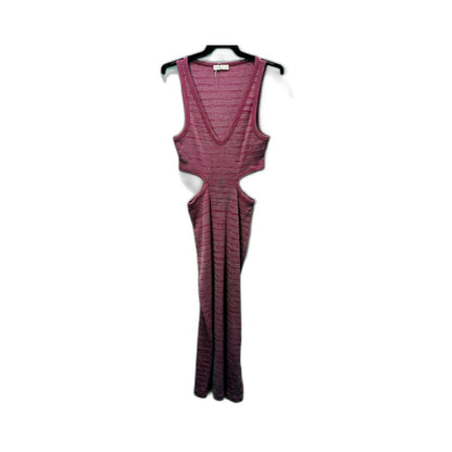 Kookai Womens Ribbed Knit Sleeveless Dress Cutout Detail Pink Size 2 NEW